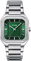 Cluse Quadrus Steel Bracelet Green Dial CW25702