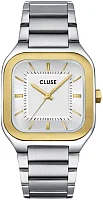 Cluse Quadrus Steel Bracelet Green Dial Yellow Gold PVD CW25704