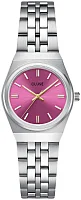 Cluse Retro 70's Silver Bracelet Fuchsia Dial CW16303
