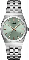 Cluse Retro 70's Silver Bracelet Green Dial CW35103
