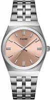 Cluse Retro 70's Silver Bracelet Pink Dial CW35101