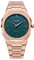 D1 Milano Ultra Thin Rose Gold Green Dial Lady UTBU02