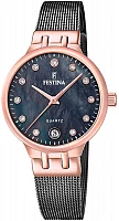Festina Mademoiselle Mother of Pearl Black Dial Mesh F20717/2