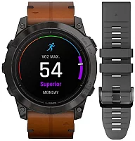 Garmin Epix Pro 2 51mm Sapphire Digital Smartwatch AMOLED DLC Titanium Straps Set HR GPS 010-02804-30