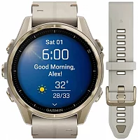 Garmin Fenix 8 43mm Sapphire Soft Gold Steel Bezel, Straps Set AMOLED HR GPS 010-02903-40