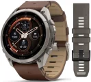 Garmin Fenix 9 Pro 51mm inReach Sapphire Titanium, Walnut Leather & Silicone Strap Set AMOLED HR GPS 010-04337-41