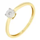 Jubiler Cerbiński Złoty Pierścionek z Brylantami Rozmiar 10 1,05g TC.P1285.00Z