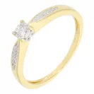 Jubiler Cerbiński Złoty Pierścionek z Brylantami Rozmiar 10 1,63g TC.P1449.OBZ