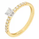 Jubiler Cerbiński Złoty Pierścionek z Brylantami Rozmiar 15 1,93g TC.P1461.00Z