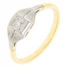 Jubiler Cerbiński Złoty Pierścionek z Brylantami Rozmiar 15 1,96g TC.P0825.0BZ