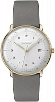 Junghans Max Bill Quartz MEGA Solar Sapphire Sand Gold PVD 59/7324.02