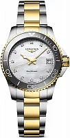 Longines HydroConquest Ceramic Lady Diamonds Yellow Gold PVD 32mm L3.370.3.87.6