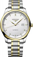 Longines Master Collection Diamonds 18k Gold Bezel and Caps L2.893.5.97.7