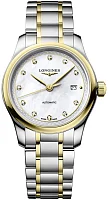 Longines Master Collection Lady 30mm 18k Gold Bezel and Caps Diamonds L2.449.5.87.7