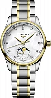 Longines Master Collection Lady Moonphase Diamonds 18k Gold Caps L2.409.5.87.7