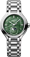 Longines PrimaLuna Automatic Moonphase Diamonds Green Dial L8.126.4.07.6