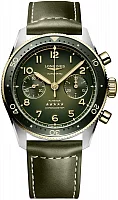 Longines Spirit Flyback Chronograph COSC Chronometer 18k Gold Bezel L3.821.5.53.2
