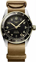 Longines Spirit Zulu Time 39mm GMT COSC Chronometer 18k Gold Bezel L3.802.5.53.9