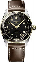 Longines Spirit Zulu Time 39mm GMT COSC Chronometer 18k Gold Bezel L3.802.5.53.2