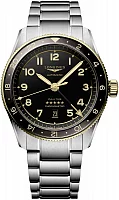 Longines Spirit Zulu Time 42mm GMT COSC Chronometer 18k Gold Bezel L3.812.5.53.6
