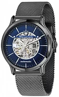 Maserati Epoca Automatic Blue Skeleton Dial Black Mesh Bracelet R8823118017