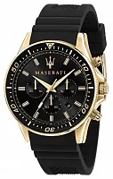 Maserati Sfida Black Dial Black Rubber Strap R8871640001