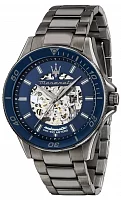 Maserati Sfida Automatic Skeleton Blue Dial Steel Bracelet R8823140015