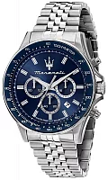 Maserati Sfida Steel Bracelet Blue Dial Chrono R8873640025