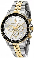 Maserati Sfida Yellow Gold Bicolor Silver Dial R8873640024