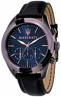 Maserati Traguardo Black Leather Strap R8871612008