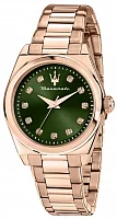 Maserati Velocita Lady Rose Gold PVD Green Dial R8853152501