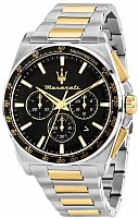 Maserati Velocita Yellow Gold PVD Bicolor Black Dial R8873652003