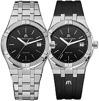 Maurice Lacroix Aikon Unisex Date 40mm Quartz Steel AI1108-SS00F-330-A