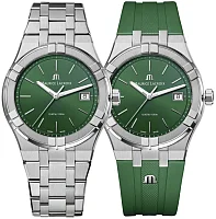 Maurice Lacroix Aikon Unisex Date 40mm Quartz Steel Set AI1108-SS00F-630-D
