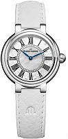 Maurice Lacroix Fiaba Lady Quartz White Pearl Dial Leather Diamonds FA1306-SS001-110-7