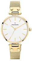 Mockberg Livia White Dial Yellow Gold Mesh MO1601
