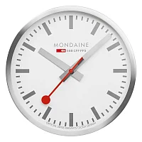 Mondaine Zegar Ścienny Okrągły Srebrny A995.CLOCK.17SBV