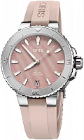 Oris Aquis Lady Date Relief Pink Mother of Pearl 01 733 7770 4158-07 4 18 66FC