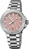 Oris Aquis Lady Date Relief Pink Mother of Pearl 01 733 7770 4158-07 8 18 05P