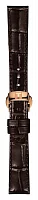 Paski i części Pasek Skórzany Tissot Brązowy 16mm z Zapięciem Motylkowym Chemin Des Tourelles T600036797