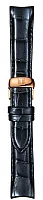 Paski i części Pasek Skórzany Tissot Antracytowy 18mm z Zapięciem Motylkowym Couturier Lady T600038040