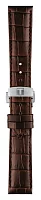 Paski i części Pasek Skórzany Tissot Brązowy 18mm z Zapięciem Motylkowym Titanium Powermatic T600034563