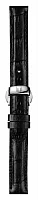 Paski i części Pasek Skórzany Tissot Czarny 14mm z Zapięciem Motylkowym Bridgeport T600035994