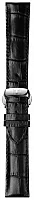 Paski i części Pasek Skórzany Tissot Czarny 20mm z Zapięciem Motylkowym Bridgeport T600035946