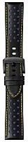 Paski i części Pasek Skórzany Tissot Czarno-Niebieski 22mm Chrono XL Golden State Warriors T600041553