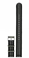 Paski i części Pasek Materiałowy Tissot NATO Czarno-Szary 19mm Quickster San Antonio Spurs T604038538