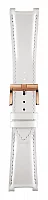 Paski i części Pasek Skórzany Tissot Biały 22mm T02 Lady T600040425