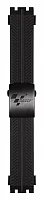 Paski i części Pasek Gumowy Tissot Czarny 20mm z Zapięciem Motylkowym T-Race T603040210