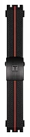 Paski i części Pasek Gumowy Tissot Czarno-Czerwony 21mm z Zapięciem Motylkowym T-Race T603040173