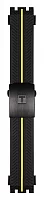 Paski i części Pasek Gumowy Tissot Czarno-Żółty 21mm z Zapięciem Motylkowym T-Race T603040165
